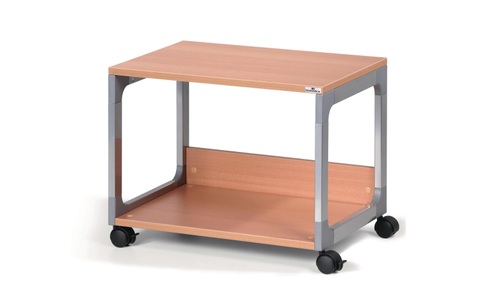 Durable, DURABLE Multifunktions- / Druckerfahrwagen 2 Böden silber / Buche, Durable Multifunktionswagen, System Trolley Metallic-Silber, Buche (B x H x T) 600 x 477 x 432 mm 3710124 1 St.