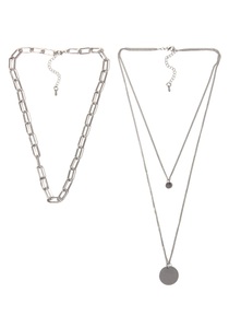 J.Jayz, J.Jayz Collier-Set »Layering Kette mit grosser Gliederkette, zweireihge Gliederkette mit runden Anhängern« (Set, 2 tlg.), Firetti Ketten-Set »2-reihige Layering Gliederkette mit runden Anhängern«, (Set, 2 tlg.)