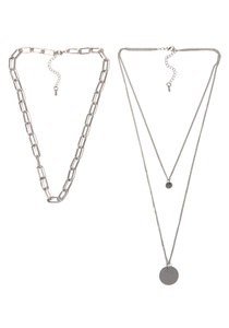 J.Jayz, J.Jayz Collier-Set »Layering Kette mit grosser Gliederkette, zweireihge Gliederkette mit runden Anhängern« (Set, 2 tlg.), Firetti Ketten-Set »2-reihige Layering Gliederkette mit runden Anhängern«, (Set, 2 tlg.)