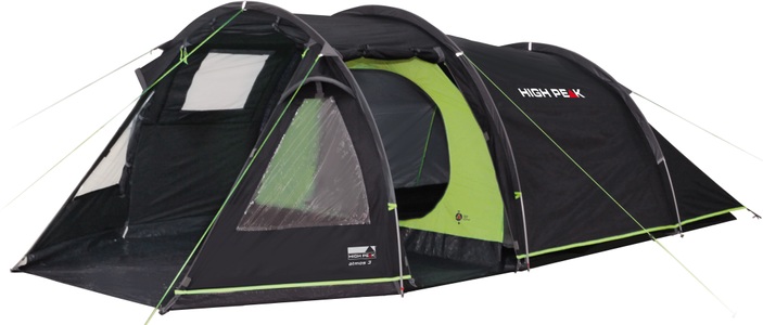 HIGH PEAK, High Peak Tunnelzelt »Atmos 3«, 3 Personen (Set, mit Transporttasche), Tunnelzelt Atmos 3P