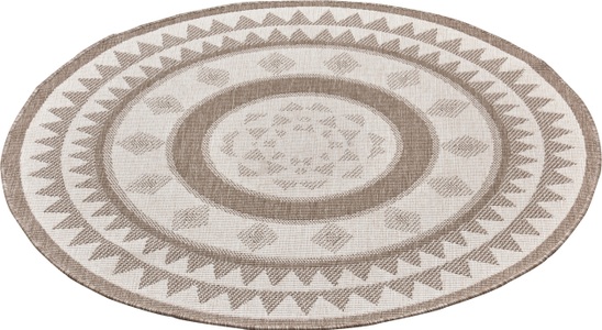 NORTHRUGS, NORTHRUGS Teppich »Jamaica«, rund, 5 mm Höhe, In-und Outdoor geeignet, Wohnzimmer, Balkon, Terrasse, Garten, Robust, Pflegeleicht, Flachgewebe, Wendbar, NORTHRUGS Teppich »Jamaica«, rund, 5 mm Höhe, In-& Outdoor, Wetterfest, Balkon, Garten, Wohnzimmer, Wasserfest