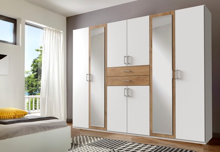 undefined, Wimex Kleiderschrank »Diver«, Wimex Kleiderschrank »Diver Drehtürenschrank mit Spiegel, 180, 225 o. 270cm breit« Bestseller Schlafzimmerschrank wahlweise 3 Innenausstattungen