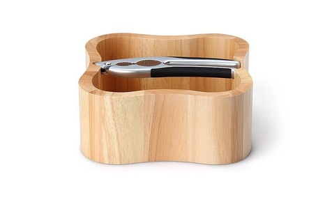 Continenta, Continenta Nussknacker mit Schale Holz, Continenta Nussknacker »Continenta Nussknacker mit Schale«, Schale aus Gummibaumholz gefertigt