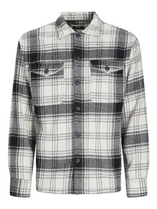 JACK & JONES, Jack & Jones Langarmhemd »JCOEDDIE CHECK WOOL BLEND OVERSHIRT LS«, Overshirt Form