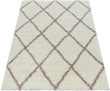 Ayyildiz Teppiche, Ayyildiz Teppiche Hochflor-Teppich »ALVOR 3401«, rechteckig, Wohnzimmer, Ayyildiz Teppiche Hochflor-Teppich »ALVOR 3401«, rechteckig, 50 mm Höhe, Shaggy, Langflor, Läufer, pflegeleicht, Wohnzimmer