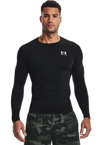 UNDER ARMOUR, Under Armour Heatgear Comp Longsleeve Herren - Schwarz, Weiß, Under Armour Heatgear Comp Longsleeve Herren - Schwarz, Weiß