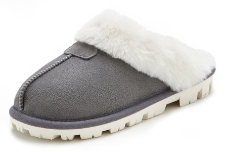 VIVANCE, Vivance Plüsch Hausschuhe, mit Warmfutter VEGAN, Vivance Pantolette »Plüsch Hausschuhe, Hausschuh, Pantoffeln, Clogs, Schlappen,«, mit Warmfutter VEGAN
