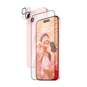 PanzerGlass, PanzerGlass Displayschutzglas »2-in-1-Pack Screen und Camera Protector«, für iPhone 15, Ultra Wide Fit, PanzerGlass Displayschutzglas »2-in-1-Pack Screen und Camera Protector«, für iPhone 15, Ultra Wide Fit