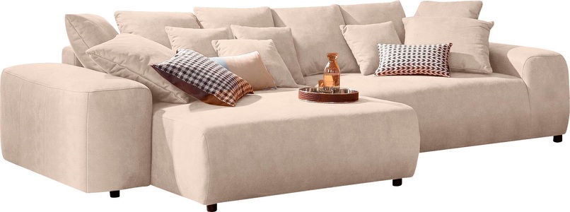 HOME AFFAIRE, Home affaire Ecksofa, Home affaire Ecksofa Sundance, bei Bettfunktion mit Topper, incl. Zier- und Rückenkissen