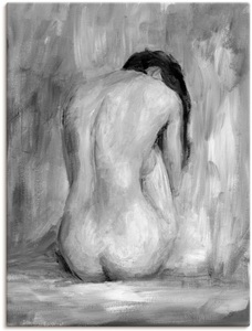 Artland, Artland Wandbild »Figur in schwarz & weiss II«, Artland Wandbild »Figur in schwarz & weiss II«, Frau, (1 St.), als Alubild, Outdoorbild, Leinwandbild, Poster, Wandaufkleber