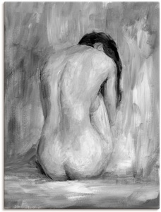 Artland, Artland Wandbild »Figur in schwarz & weiss II«, Artland Wandbild »Figur in schwarz & weiss II«, Frau, (1 St.), als Alubild, Outdoorbild, Leinwandbild, Poster, Wandaufkleber
