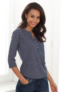 Lascana, LASCANA 3/4-Arm-Shirt, LASCANA Blusenshirt, aus pflegeleichter Qualität mit Knopfleiste