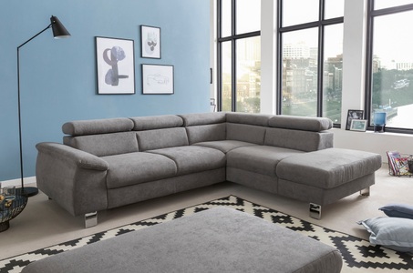 Cotta, COTTA Ecksofa »Komaris«, inklusive Kopf- bzw. Rückenverstellung, wahlweise Bettfunktion, Bettkasten und RGB-LED-Beleuchtung