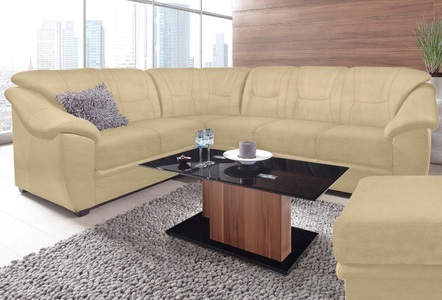 SIT&MORE, sit&more Ecksofa, sit&more Ecksofa »Savona L-Form, B: 262 cm« optional Bettfunktion, Federkern