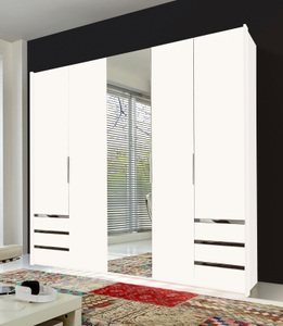 fresh to go, home24 Drehtuerenschrank Level 36A, MID.YOU Drehtürenschrank in weiss , Level 36A 250Cm Weiss , Metall , 3 Fächer , 6 Schubladen , 250x216x58 cm , Dekorfolie,Nachbildung , Typenauswahl, Beimöbel erhältlich, umfangreiches Zubehör erhältlich, In verschiedenen Grössen erhältlich, 