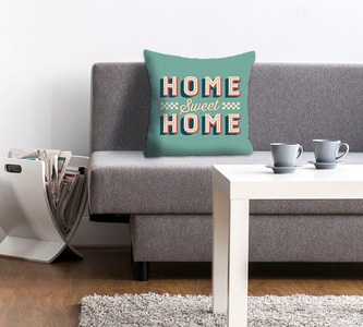 queence Dekokissen »Home sweet Home«, (1 St.), mit Schriftzug