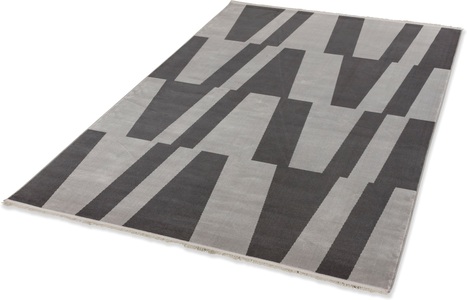 Schöner Wohnen Kollektion, SCHÖNER WOHNEN-Kollektion Teppich »Magic 6104«, rechteckig, 7 mm Höhe, Hoch Tief Struktur, mit Viskose, weich und glänzend, Schöner Wohnen - Tuft-/Webteppich Magic - dunkelgrau - Viskose/Polyacryl/ - 80/150 cm