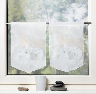 HOME WOHNIDEEN, HOME WOHNIDEEN Vorhang »SIMIANO«, Fensterbilder Voile digital bedruckt, HOME WOHNIDEEN Vorhang »SIMIANO«, (2 St.), Fensterbilder Voile digital bedruckt