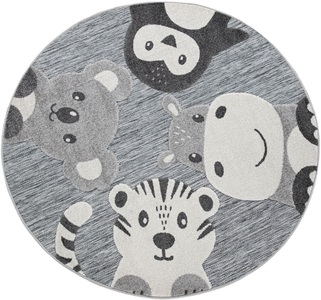 PACO HOME, Paco Home Kinderteppich »Tweet 461«, rund, 8 mm Höhe, Flachgewebe mit Hoch-Tief-Effekt, Motiv Tiere, In- und Outdoor geeignet, Kinderzimmer, Paco Home Kinderteppich »Tweet 461«, rund, 12 mm Höhe, Flachgewebe mit Hoch-Tief-Effekt, Motiv Tiere, Outdoor geeignet