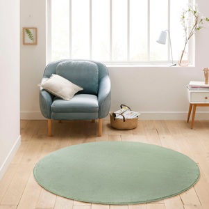 MY HOME, my home Teppich »Kurzflor-Webteppich GRANADA«, rechteckig, uni einfarbig weich Soft Touch mit Glanz, my home Teppich »Kurzflor-Webteppich GRANADA 4800, uni Soft Touch«, rechteckig, 20 mm Höhe, leichter Glanz, auch in rund, Wohnzimmer, Schlafzimmer, Kinderzimmer