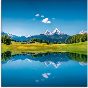 Artland Glasbild »Landschaft in den Alpen«