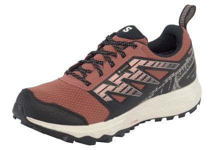Salomon, Salomon Wander GoreTex Damen Outdoorschuh Rosa, Salomon Wander Low GTX Trailrunning-Schuh für Damen rot-schwarz