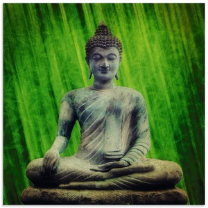 Artland Glasbild »Buddha Statue«