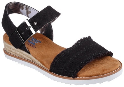 Skechers, Skechers Sandalette für Damen aus Textil schwarz, 37, 