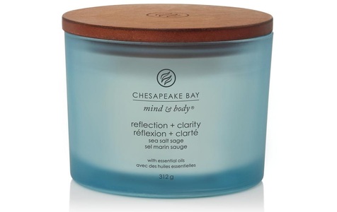 Chesapeake Bay, Chesapeake Bay Duftkerze »Bay Reflection & Clarity«, Chesapeake Bay - Duftkerze 3-Docht im Glas, 312g, Hellblau