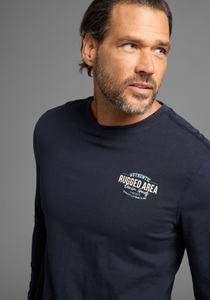 Man's World Langarmshirt, kleiner Brustprint