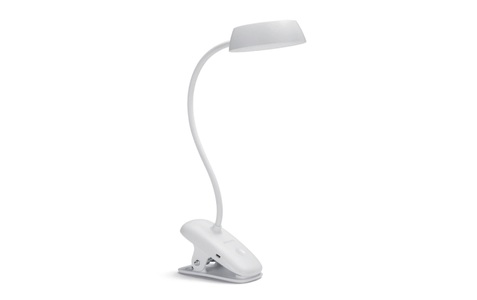 Philips, Philips Donutclip DSK201 PT 8719514396890 USB-Leuchte, LED-Klemmleuchte LED 3 W Weiß, Philips LED Schreibtischleuchte Donutclip 23W, 4000K, USB, weiss