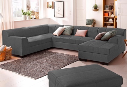 HOME AFFAIRE, Home affaire Wohnlandschaft »Falk«, mit Federkern und wahlweise mit Bettfunktion und Bettkasten, 