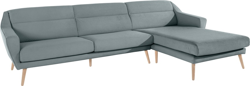 ANDAS, andas Ecksofa »Bille«, mit Naht im Rückenkissen und Beinen aus Eichenholz, Design by Morten Georgsen, andas Ecksofa »Bille L-Form«, mit Naht im Rückenkissen und Beinen aus Eichenholz