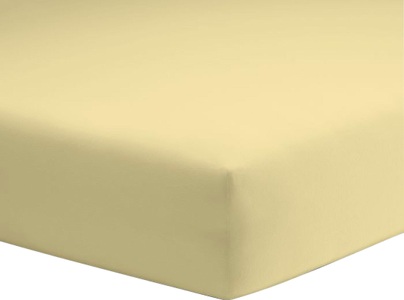 Schlafgut, Hochwertiges Elastik-Feinjersey-Spannbetttuch Schlafgut gelb Größe: 017, Hochwertiges Elastik-Feinjersey-Spannbetttuch Schlafgut gelb Größe: 017