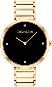 Calvin Klein, Calvin Klein Quarzuhr »Minimalistic T Bar 36 mm, 25200136«, Calvin Klein Quarzuhr »Minimalistic T Bar 36 mm, 25200136«, Armbanduhr, Damenuhr, Mineralglas, Glaskristalle