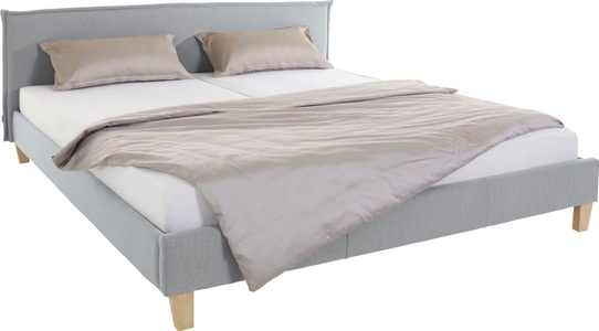 GOODproduct Polsterbett »Heddi«, in 5 Breiten: von 90cm-200cm, Biese am Kopfteil, Strukturstoff aus recyceltem Material, incl. Lattenrost