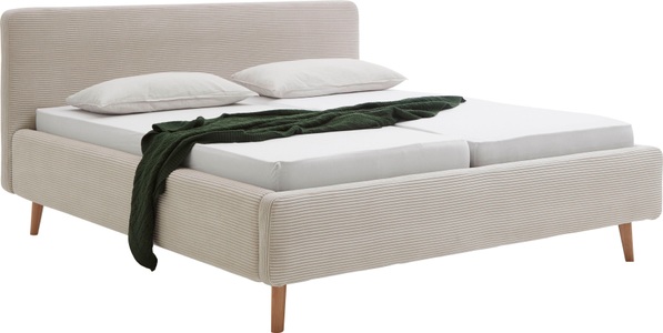 Novel - Bett MATTIS_8096 - beige - Textil - 160x200