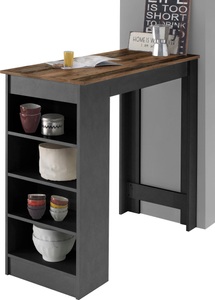 HBZ, HBZ Bartisch »Mojito«, Bartisch mit Regal beidseitig montierbar, HBZ Bartisch »Mojito, TOPSELLER!«, (Bartisch, Tisch), Bartisch mit Regal beidseitig montierbar