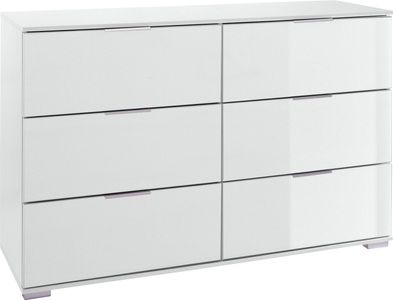 Wimex, home24 Schubladenkommode Lingga III, Livetastic Kommode 130/83/41 cm , Easy Plus C , weiss , Metall , 6 Schubladen , 130x83x41 cm , Dekorfolie,Nachbildung , Typenauswahl, Beimöbel erhältlich , 001787046050