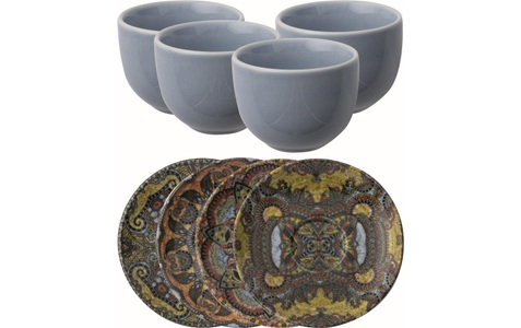 Arthur Krupp, Arthur Krupp Espresso Becher Mandala 100 ml, 4 Stück, Mehrfarbig, Arthur Krupp Espresso Becher Mandala 100 ml, 4 Stück, Mehrfarbig