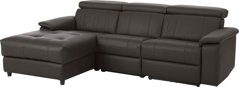 Home affaire Ecksofa »Binado«, Wahlweise mit manueller oder elektrischer Relaxfunktion mit USB-Anschluss, Federkern-Polsterung