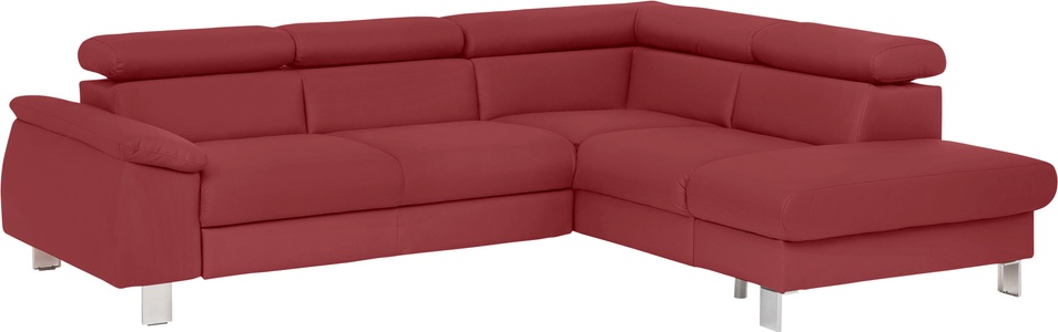 Cotta, COTTA Ecksofa »Komaris«, inklusive Kopf- bzw. Rückenverstellung, wahlweise Bettfunktion, Bettkasten und RGB-LED-Beleuchtung