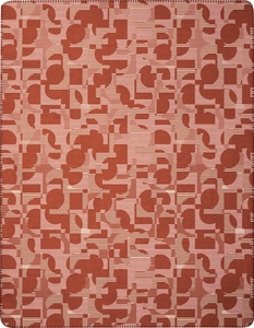 biederlack, Wohndecke 'Geo' biederlack Terracotta, ELLE DECORATION Wohndecke »Geo«, mit grafischem Design, Kuscheldecke
