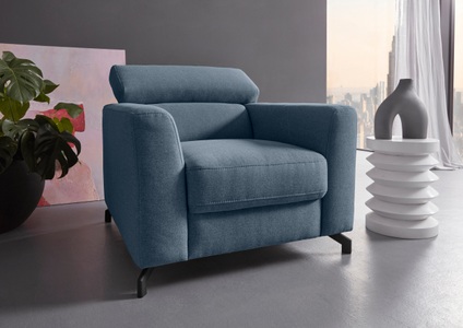 PLACES OF STYLE, Places of Style Sessel »Casagrande Luxus«, incl. Kopfteilverstellung, mit besonders hochwertiger Kaltschaumpolsterung für bis zu 140 kg pro Sitzfläche, wahlweise mit Aqua-Clean-Bezug, 