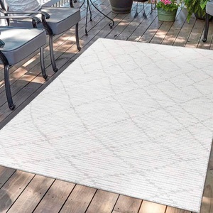 Carpet City, Carpet City Läufer »Palm«, rechteckig, 5 mm Höhe, Wetterfest & UV-beständig, für Balkon, Terrasse, Flur, Küche, flach gewebt, Carpet City Outdoorteppich »PALM3526«, rechteckig, 5 mm Höhe, Wetterfest & UV-beständig, für Balkon, Terrasse, Küche, flach gewebt
