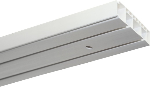 Gardinia, Gardinenstange, »Vorhangschienen«, GARDINIA, Fixmass, GARDINIA Gardinenstange »Vorhangschienen Set Kunststoff GK«, 2 läufig-läufig, Fixmass, 2-läufig