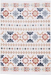 carpetfine, carpetfine Teppich »Deja 103«, rechteckig, 4 mm Höhe, robustes Flachgewebe, Motiv- Floral Palmenblätter, Hoch-Tief Effekt, In- und Outdoor geeignet, Wetterfest und UV-beständig für Balkon, Terrasse, Garten, Aussenbereich,Wohnzimmer, Schlafzimme, carpetfine Teppich »Deja 103«, rechteckig, 4 mm Höhe, robustes Flachgewebe, Motiv- Floral Palmenblätter, Hoch-Tief Effekt
