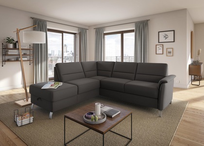 SIT&MORE, sit&more Ecksofa, sit&more Ecksofa »Palmera L-Form«, Federkern, wahlweise mit Bettfunktion und mit/ohne Stauraum