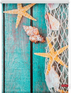 LICHTBLICK, Seitenzugrollo, Lichtblick, »Bretter Beach«, Klemmfix, Kettenzug, Lichtschutz, Fixmass, ohne Bohren, LICHTBLICK ORIGINAL Seitenzugrollo »Klemmfix Motiv Bretter Beach« Lichtschutz ohne Bohren freihängend bedruckt