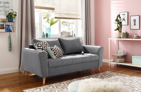 HOME AFFAIRE, Home affaire 2-Sitzer »Jordsand«, Home affaire 2-Sitzer »Fanö2«, mit feiner Steppung im skandinavischem Design